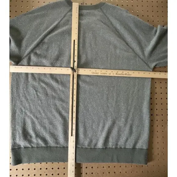 Vince Cashmere Wool LS Pullover Sweater Jumper Geometric Green XXL Men EUC